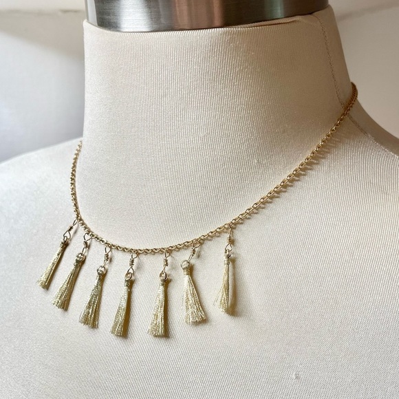J.Crew Dainty Gold Tassel Necklace - Picture 2 of 8